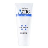 (HSD: 2/2026) Sữa Rửa Mặt Tạo Bọt Rosette Refresh Acne Foam Hỗ Trợ Làm Sạch Bụi Bẩn, Bã Nhờn 120g