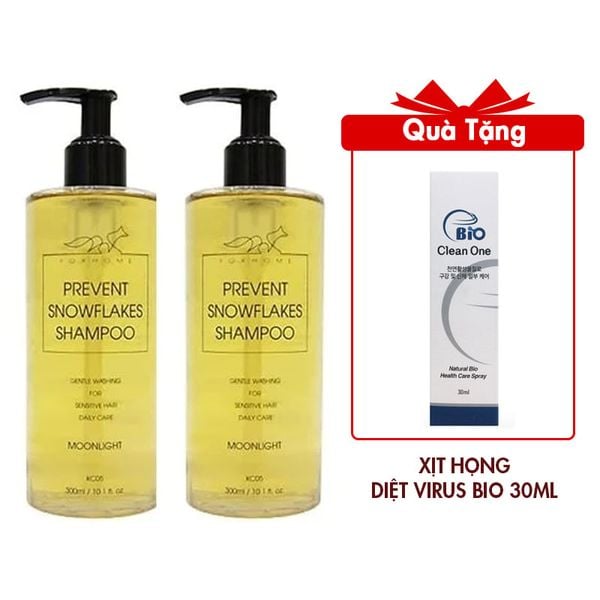 (HSD: 4/2025) Combo 2 Dầu Gội Hương Nước Hoa Cao Cấp Fox Home Prevent Snowflakes Hương Moonlight 300mlx2