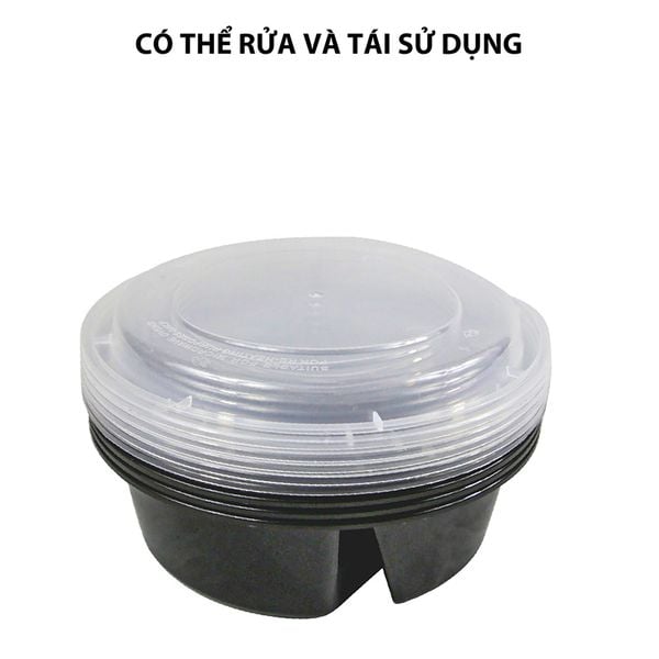 Hộp Đựng Thực Phẩm Kokusai Tròn 2 Ngăn
