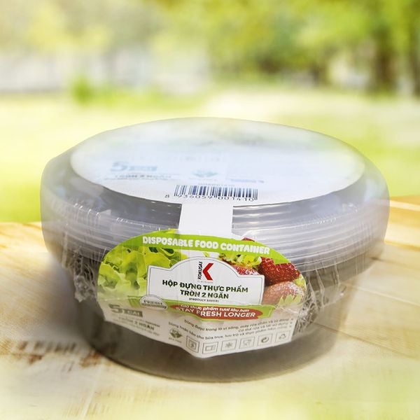 Hộp Đựng Thực Phẩm Kokusai Tròn 2 Ngăn