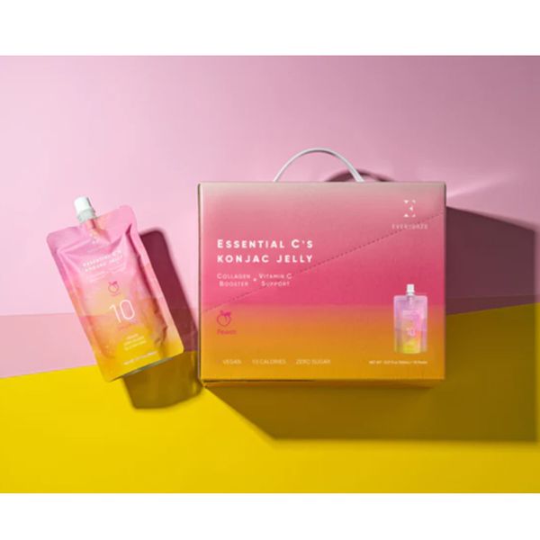 (HSD: 11/2025) Thạch Dinh Dưỡng, Giảm Cân vị Đào - Everydaze Essential C’s Konjac Jelly 10 gói / hộp