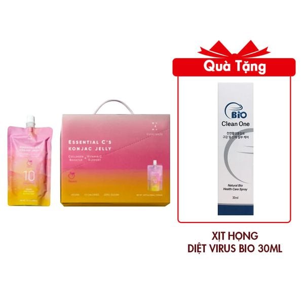 (HSD: 11/2025) Thạch Dinh Dưỡng, Giảm Cân vị Đào - Everydaze Essential C’s Konjac Jelly 10 gói / hộp