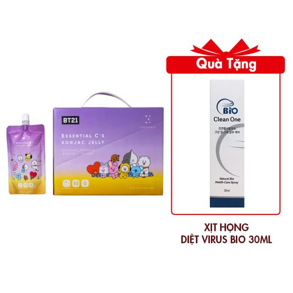 (HSD: 6/2025) Thạch Dinh Dưỡng, Giảm Cân vị Lê - Everydaze Essential C’s Konjac Jelly 10 gói
