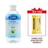 Nước Tẩy Trang Deep Fresh Micellar cleansing Water Dùng Cho Mọi Loại Da 400ml Tặng Combo 5 Gói Khăn Giấy Ướt Đa Dụng Không Mùi An Toàn Neutrovis - (Gói 10tờ)