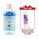 Nước Tẩy Trang Deep Fresh Micellar cleansing Water Dùng Cho Mọi Loại Da 400ml Tặng Bông Tẩy Trang Yusachi Suzuran Cao Cấp Nhật Bản 100% Cotton 150 Miếng