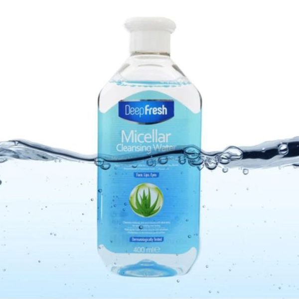 Nước Tẩy Trang Deep Fresh Micellar cleansing Water Dùng Cho Mọi Loại Da 400ml Tặng Bông Tẩy Trang Yusachi Suzuran Cao Cấp Nhật Bản 100% Cotton 150 Miếng
