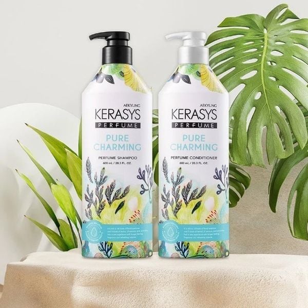 (HSD: 6/2026) Dầu Xả Hương Nước Hoa Kerasys Perfume Pure & Charming Rinse 600ml Hương Quýt Và Hoa Ly Hàn Quốc 600ml