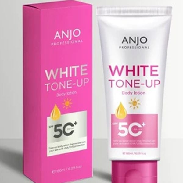 (HSD: 6/2026) Combo 2 Kem Dưỡng Thể Trắng Da Toàn Thân Nâng Tone Tức Thì Anjo White Tone-Up Body Lotion Spf50+ Pa+++ 180Mlx2