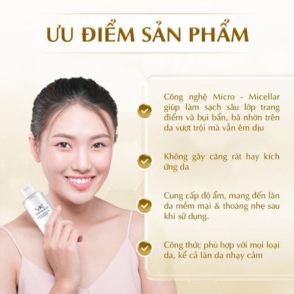 (HSD: 5/2026) Combo 2 Nước Tẩy Trang Sạch Sâu Venuko Micro – Micellar Cleansing 200mlx2