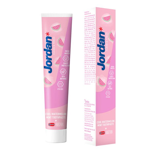Kem Đánh Răng Cho Người Lớn Vị Bạc Hà Và Dưa Hấu Mát Lanh Jordan Clean & Fresh Cool - 75g