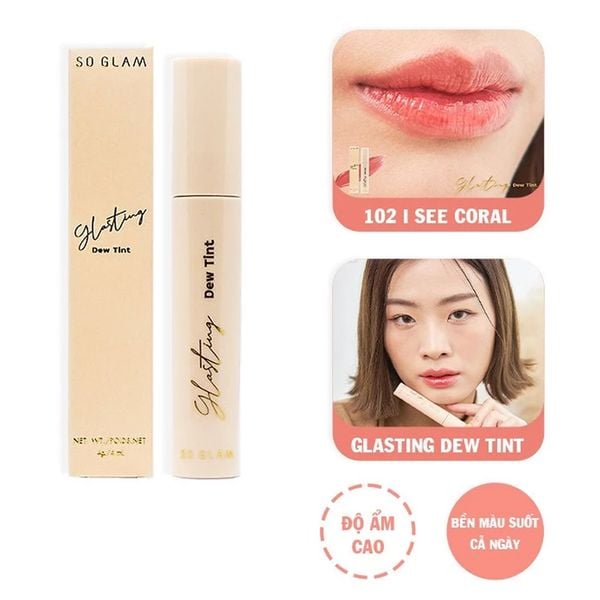 Son Bóng So Glam Glasting Dew Trang Điểm Dễ Dàng 4g
