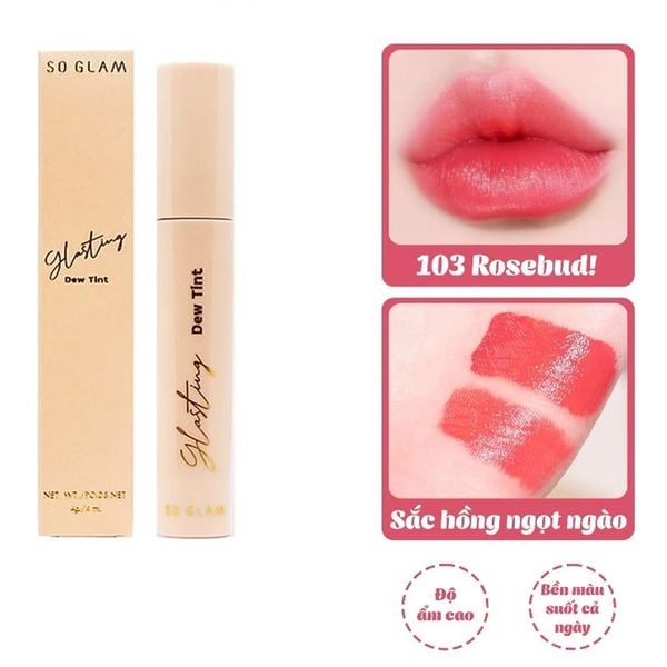 Son Bóng So Glam Glasting Dew Trang Điểm Dễ Dàng 4g
