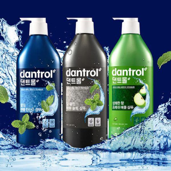 (HSD: 6/2026) Dầu Gội Giảm Ngứa Gàu Phục Hồi Tóc Dantrol Cooling Menthol Water Shampoo Bạc Hà (Đen) 820ml