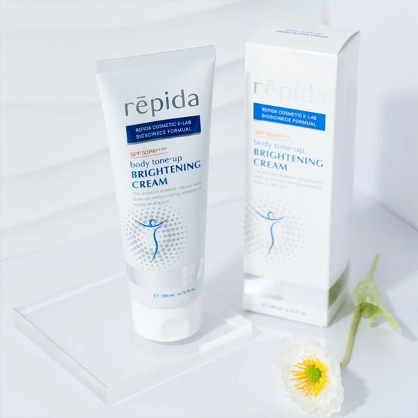 (HSD: 5/2026) Kem Dưỡng Thể Nâng Tone Sáng Da Repida Cấp Ẩm, Phục Hồi, Bảo Vệ Da SPF 50+ PA++++ 200ml