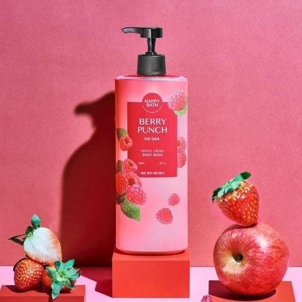 Sữa Tắm Happy Bath Fruits Berry Punch Body Wash Chiết Xuất Từ Trái Cây 900g (Có 2 Mùi Lựa Chọn)