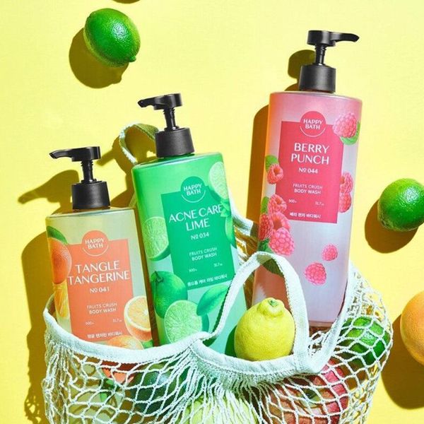 Sữa Tắm Happy Bath Fruits Berry Punch Body Wash Chiết Xuất Từ Trái Cây 900g (Có 2 Mùi Lựa Chọn)