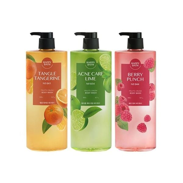 Sữa Tắm Happy Bath Fruits Berry Punch Body Wash Chiết Xuất Từ Trái Cây 900g (Có 2 Mùi Lựa Chọn)