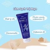 Sữa rửa mặt Hatomugi trị mụn dưỡng ẩm 130gr