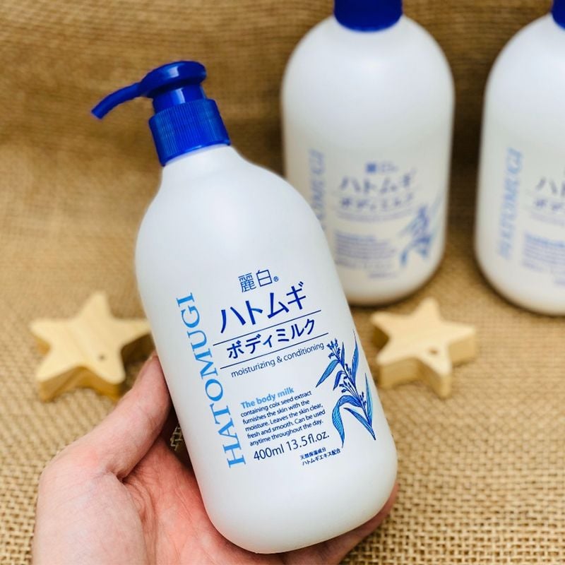 HSD: 12/2024) Sữa Dưỡng Thể Làm Sáng Da Ban Đêm Hatomugi 400ml - Vstyle.vn