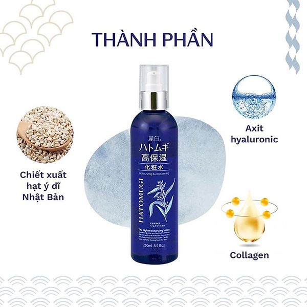 Nước Dưỡng Ẩm Sâu Và Làm Sáng Da Hatomugi Dạng Xịt 250ml