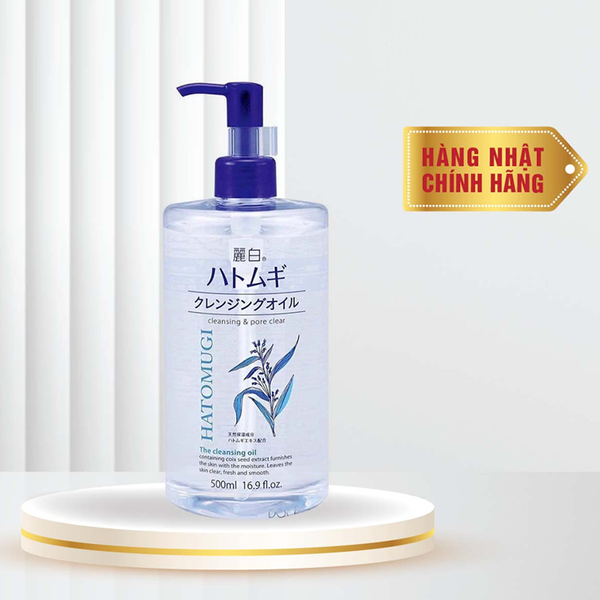 Dầu Tẩy Trang Dưỡng Ẩm Và Làm Sáng Da Hatomugi Hatomugi The Cleansing Oil 500ml