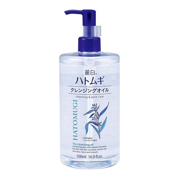 Dầu Tẩy Trang Dưỡng Ẩm Và Làm Sáng Da Hatomugi Hatomugi The Cleansing Oil 500ml
