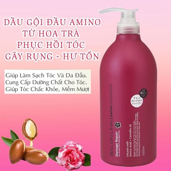 Dầu Gội Hoa Trà Phục Hồi Tóc Hư Tổn Salon Link 1000ml