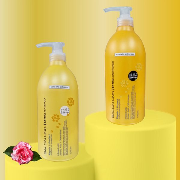 Dầu Gội Siêu Dưỡng Phục Hồi Tóc Hư Tổn Chứa Chiết Xuất Hoa Mộc Vàng Salon Link 1000ml