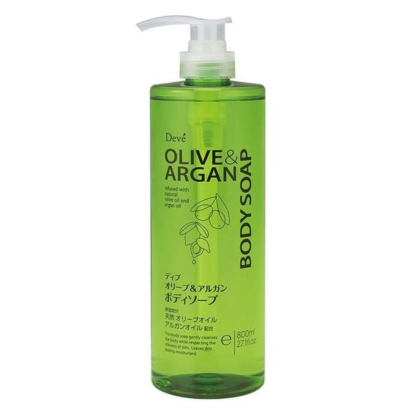 Sữa Tắm Kumano Deve Chiết Xuất Dầu Olive & Argan 800ml