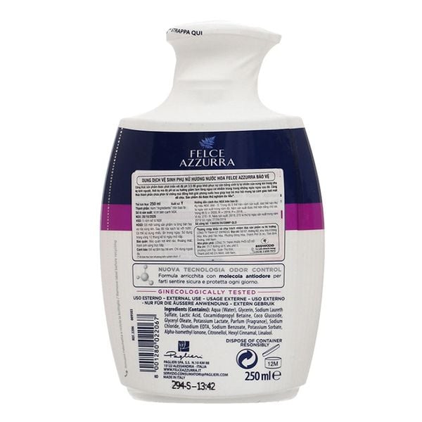 Dung Dịch Vệ Sinh Phụ Nữ Felce Azzurra Hương Nước Hoa 250ml