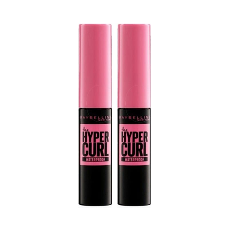 Combo Mascara Làm Cong Mi Maybelline New York HyperCurl very black 4.5mlx2 (size travel)