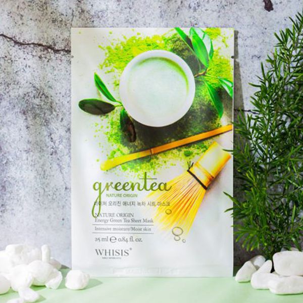 (HSD: 4/2027) Combo 10 Mặt Nạ Giấy Hàn Quốc Trị Mụn Trà Xanh WHISIS Nature Origin Energy Green Tea Sheet Mask 25mlx10