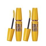 Combo Mascara Làm Dày Mi Gấp 10 Lần & Ngăn Rụng Mi Màu Đen Maybelline Colossal Waterproof Black 9.2mlx2