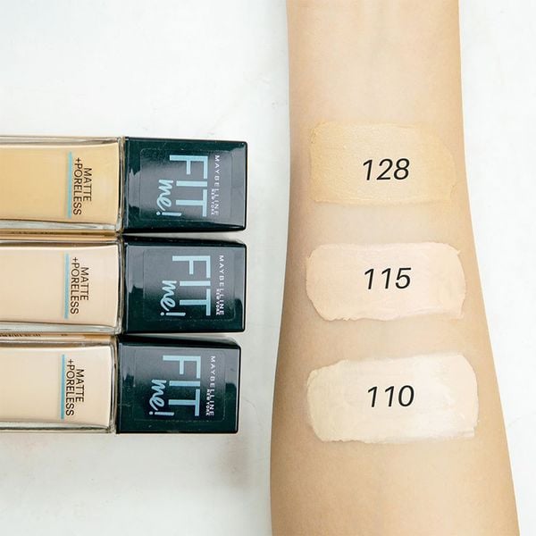 Kem Nền Maybelline Mịn Nhẹ Kiềm Dầu Chống Nắng Fit Me Matte Poreless Foundation SPF 22 #112 Natural Ivory 30ml
