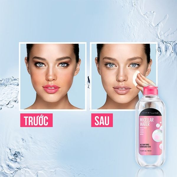 (HSD: 4/2026) Nước Tẩy Trang Đa Công Dụng Maybelline Micellar Water 400ml