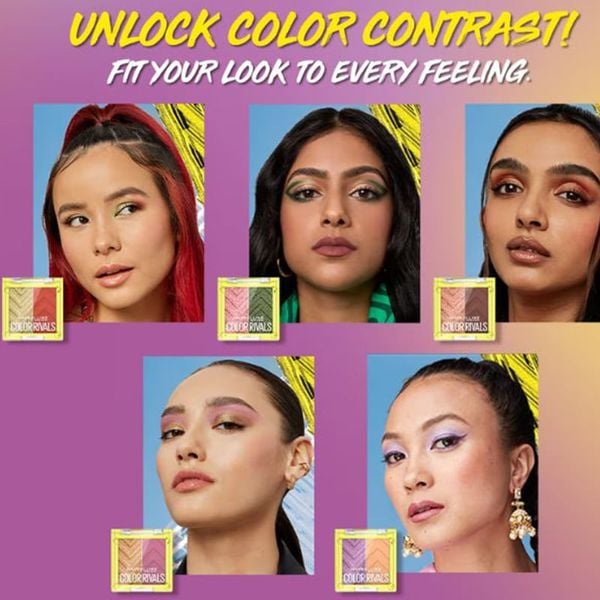 (HSD: 9/2026) Bảng Phấn Mắt Đôi Maybelline Color Rivals Chill X Daring