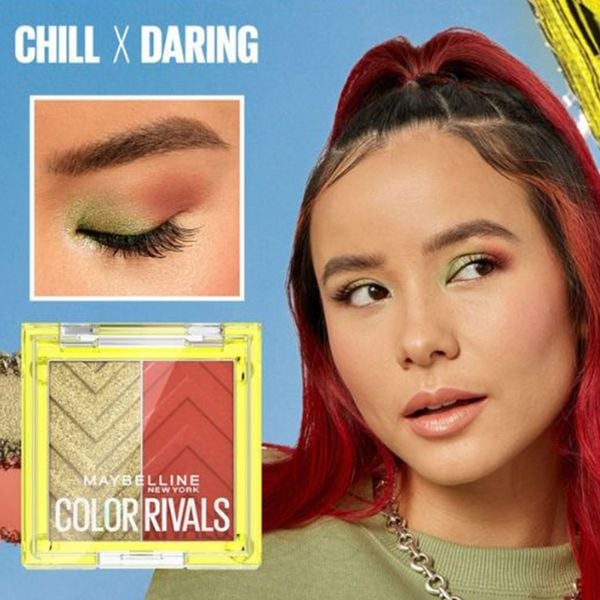 (HSD: 9/2026) Bảng Phấn Mắt Đôi Maybelline Color Rivals Chill X Daring