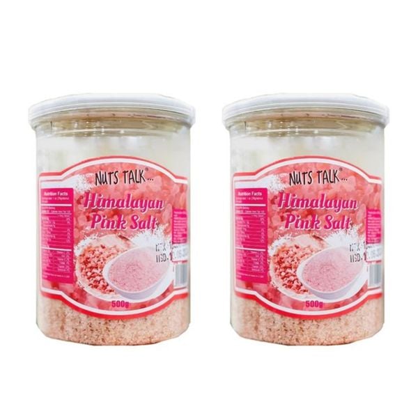 (HSD: 10/2025) Combo 2 Muối Hồng Nuts Talk Himalaya Dạng Mịn 500gx2