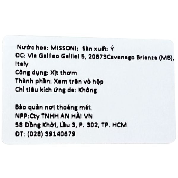 Nước hoa Missoni Parfum Pour Homme EDP sp. 100ml