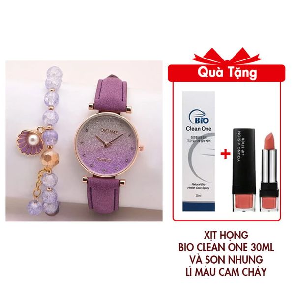 Đồng Hồ Bé Gái Mẫu MYS001 Tặng 1 Thỏi Son Nhung Lì Nội Địa Trung