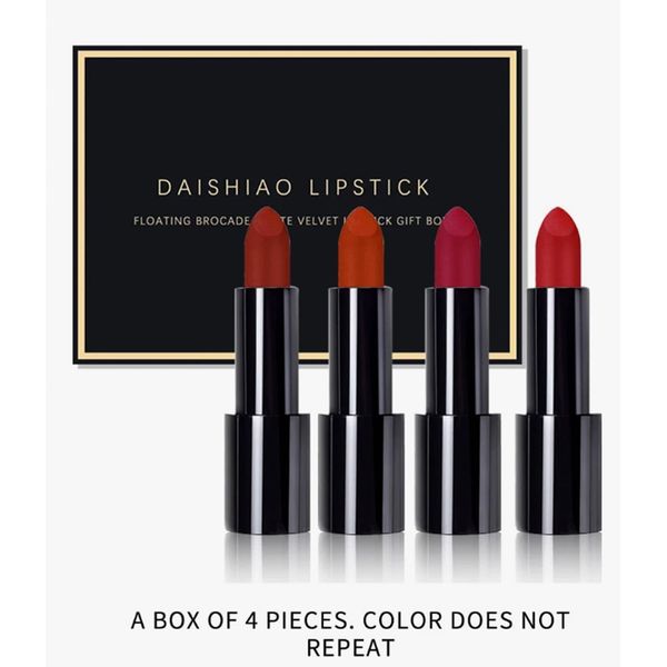 Bộ Quà Tặng 4 Cây Son Nhung Lì Nội Địa Trung Mẫu NDT062 Tặng Combo 5 Gói Khăn Giấy Ướt Neutrovis