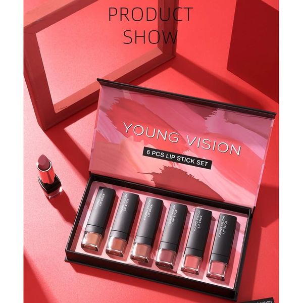 Set 6 Màu Son Thời Trang Nội Địa Trung Mẫu NDT182 Tặng Combo 5 Gói Khăn Giấy Ướt Neutrovis