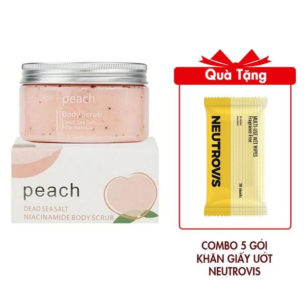 Tẩy Tế Bào Chết Body Nội Địa Trung Mẫu NDT184 Tặng Combo 5 Gói Khăn Giấy Ướt Đa Dụng Không Mùi An Toàn Neutrovis - (Gói 10tờ)