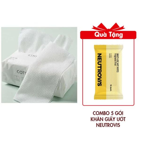 100 Chiếc Khăn Mặt Dùng 1 Lần Nội Địa Trung Dày Dặn Mẫu NDT185 Tặng Combo 5 Gói Khăn Giấy Ướt Neutrovis