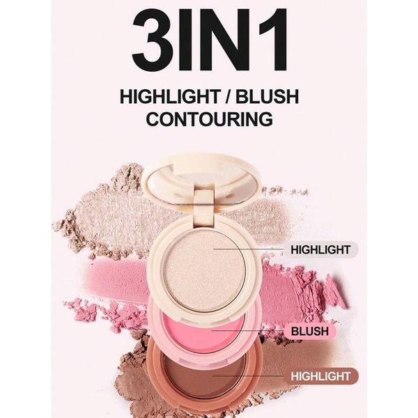 Phấn Má Hồng Trang Điểm Nội Địa Trung Màu Be Mẫu NDT220 Tặng 1 Thỏi Son Nhung Lì Nội Địa Trung