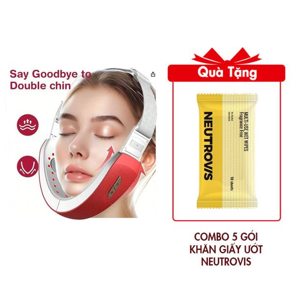 Máy Massage Săn Chắc Giúp Săn Chắc Da Mặt Nội Địa Trung Mẫu NDT280 Tặng Combo 5 Gói Khăn Giấy Ướt Neutrovis