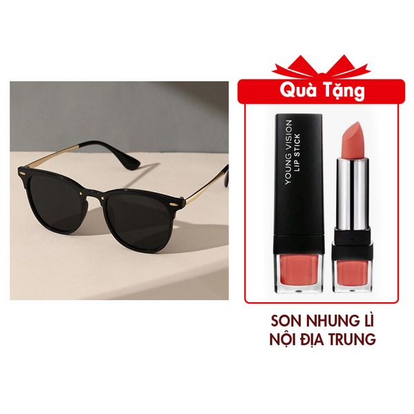 Kính Mắt Thời Trang New Eyes Màu Đen Mẫu NEWK326 Tặng 1 Thỏi Son Nhung Lì Nội Địa Trung