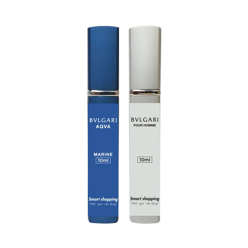 Combo Nước Hoa Chiết Bvlgari Aqva Pour Homme Marine EDT 10ml Và Bvlgari Pour Homme EDT 10ml