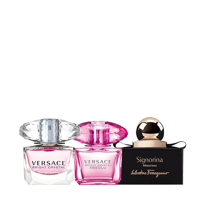 Combo 3 Nước Hoa Mini Versace Bright Crystal 5ml - Versace Absolu 5ml Và Salvatore Signoria Misteriosa 5ml