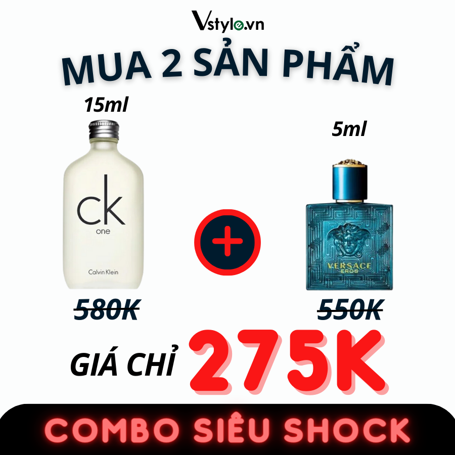 Combo Nước Hoa Mini Calvin Klein One Edt 15ml - Versace Eros Edt 5ml
